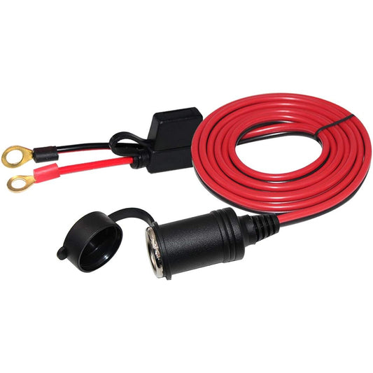 13 feet 12V female cigarette writer socket battery battery eyelet ring terminal 12 bolt extension cord outlet adapter plug power supply power power DC Cigarette charger Charger accessories kit 15 fuse (13 feet)