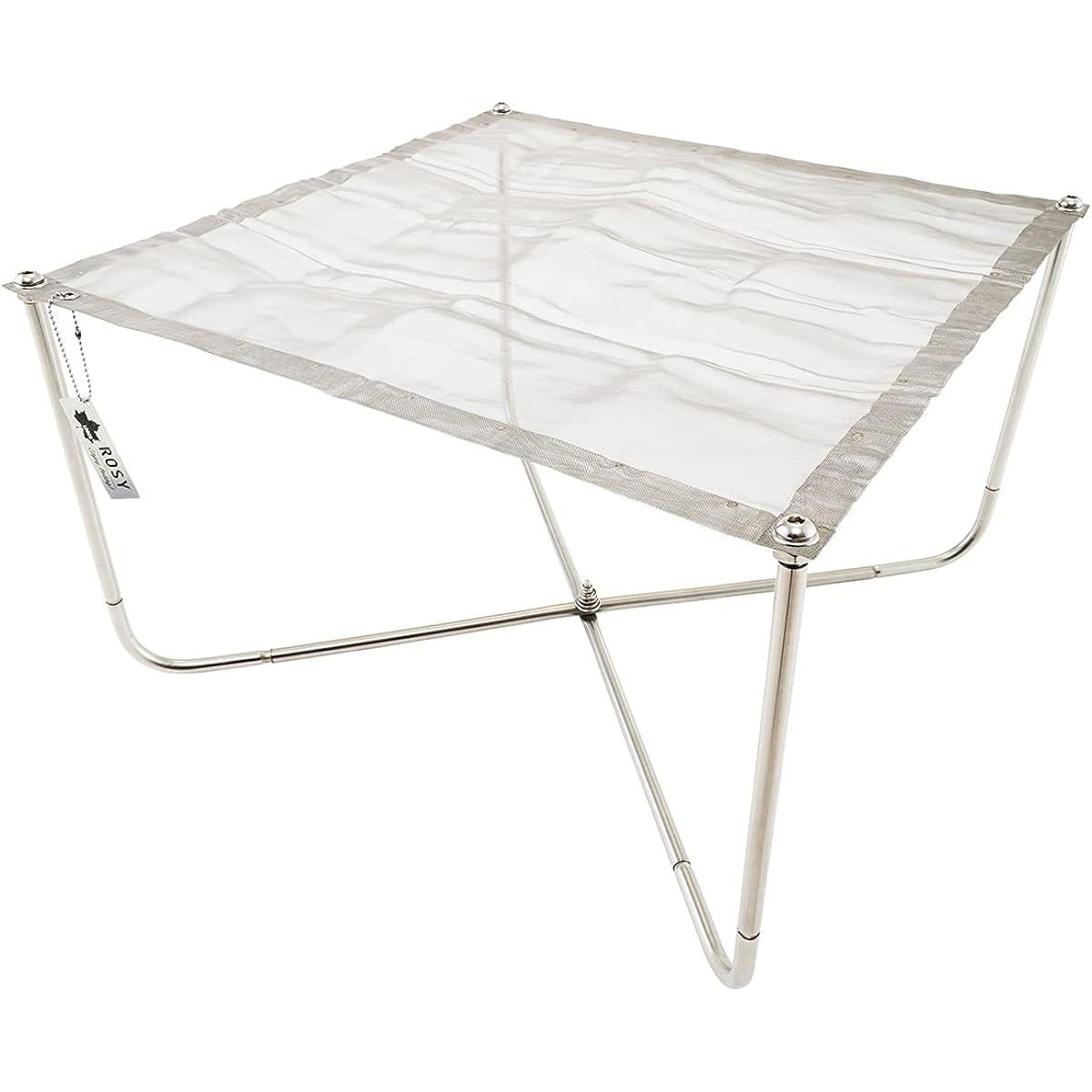 LOGOS ROSY Fire Pit (Compact Storage Type) 81064061 Silver (Approx.) Width 41.5 x Depth 41.5 x Height 28.5 cm