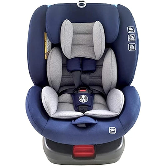 Iris Plaza ISOFIX Child Seat Rotating Type for Newborns and Junior Seats Baby Seat Easy to Get in and Out ECE R44 Passed Navy 0-10 Years Old