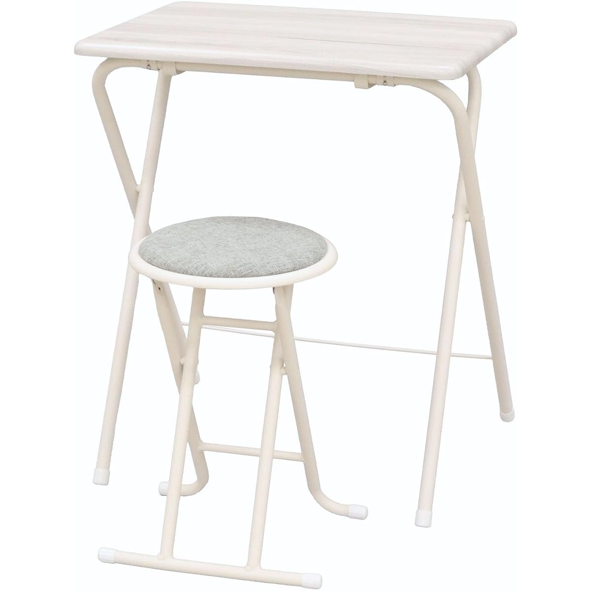 AIS Folding Table/Chair Set Table/Width 60 x Depth 52.5 x Height 71.5cm Chair/Width 33.5 x Depth 30 x Height 47cm Gray FTC-02 GY