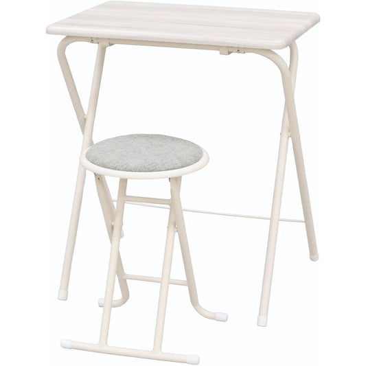 AIS Folding Table/Chair Set Table/Width 60 x Depth 52.5 x Height 71.5cm Chair/Width 33.5 x Depth 30 x Height 47cm Gray FTC-02 GY