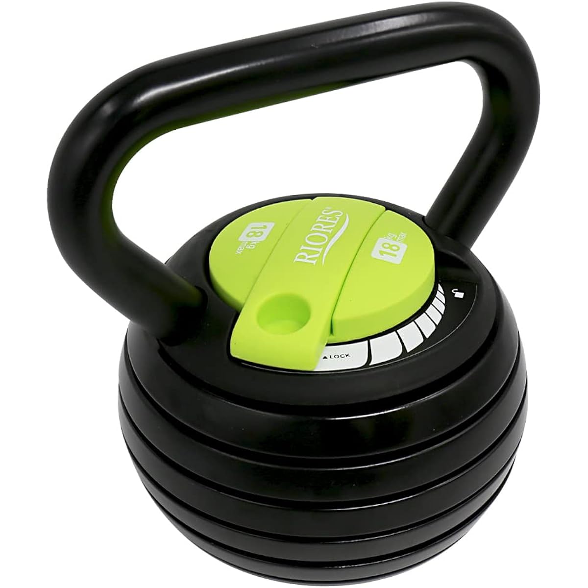 RIORES Kettlebell 18kg Variable Weight Dumbbell Safety Design Weight Shaft Home Gym Muscle Training Training Fitness Weight