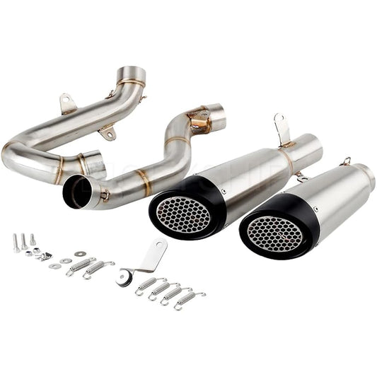 For Ducati Panigale V4 / V4S 2018 2019 2020 2021 2022 2023 StreetFighter V4 2020-2022 Street Fighter Header Slip-on Motorcycle Exhaust Muffler Mid Link Pipe [Parallel Import]