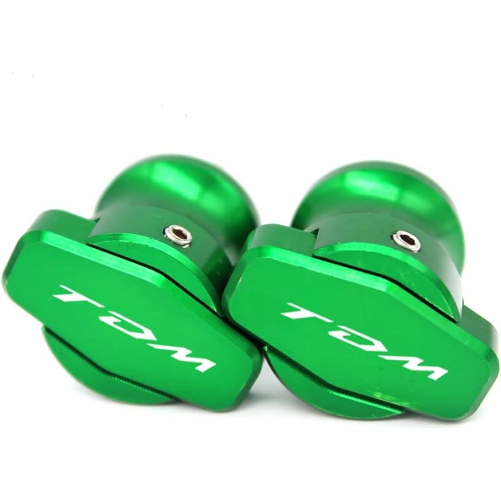 Swing Arm Spool Slider Stand Motorcycle Accessories CNC Aluminum Swing Arm Spool Slider Stand Screw 6MM For YA-MA-HA TDM 850 TDM850 1991-1999 TDM 900 TDM900 2004-2015 (Color : Green)