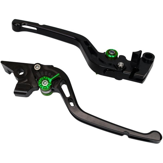 U-KANAYA Aluminum billet lever left and right set TYPE-GP Lever: Black/Adjuster: Green Kawasaki [Ninja250] [Ninja400(18-)] [Z250] [D Tracker X] [KLX250] [Velsys 250] [250TR]