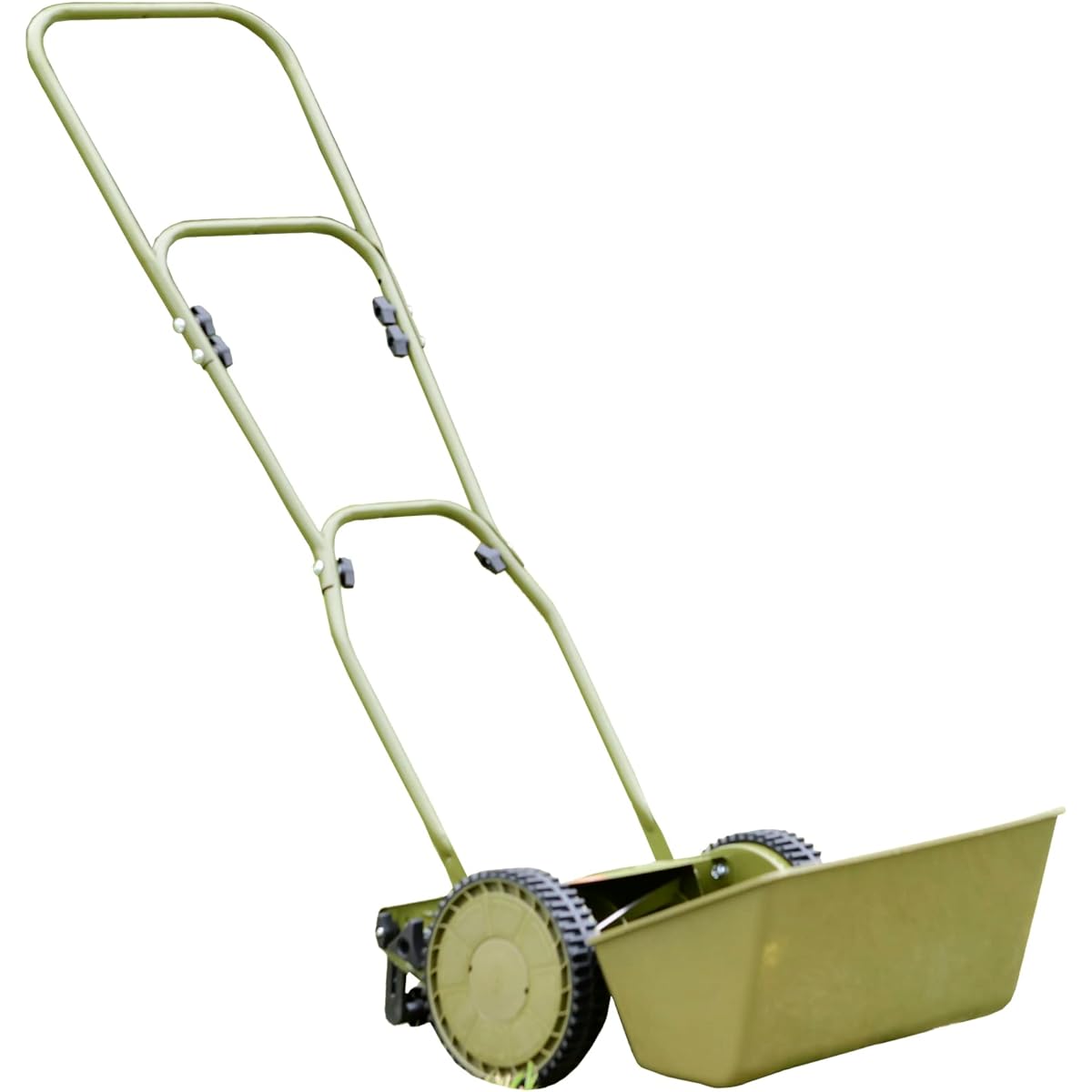[Yamazen] Manual lawn mower, mowing mower, mowing width 200 mm, 5-step mowing height adjustment, 2-step height adjustment, 5-blade reel, easy assembly, no tools required, power saving, energy saving, hand-pushed, khaki KKM-200(KH)