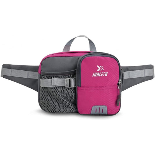 Clakllie Running Pouch Waterproof with Water Bottle Pouch Smartphone Night Reflective Breathable Walking Jogging Excursion Outdoor Cycling Leisure Bag (Rose Red-OT02)