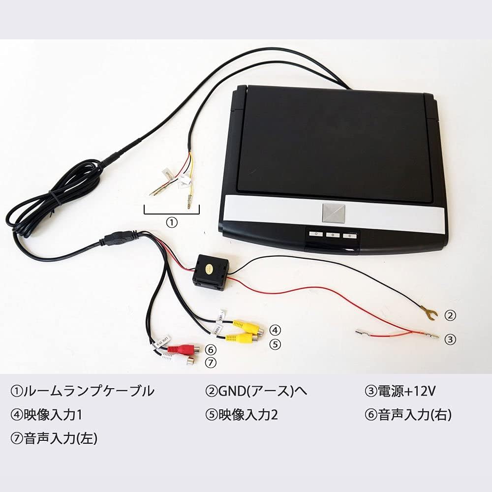 Flip down monitor 10.1 inch WSVGA 1024xRGBx600 LCD panel compatible IR earphone compatible 3 color selection [F1012]