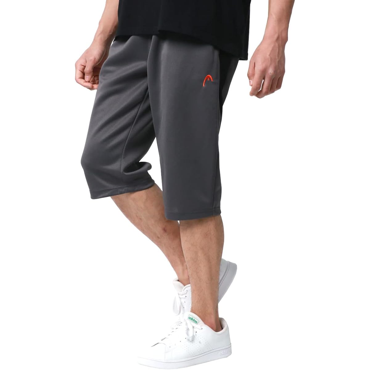 [Head] Men's Jersey, Lower 3/4 Length, Absorbent, Quick Drying, Antibacterial and Odor Resistant, Side Panel, Half Pants, Shorts, Room Wear
