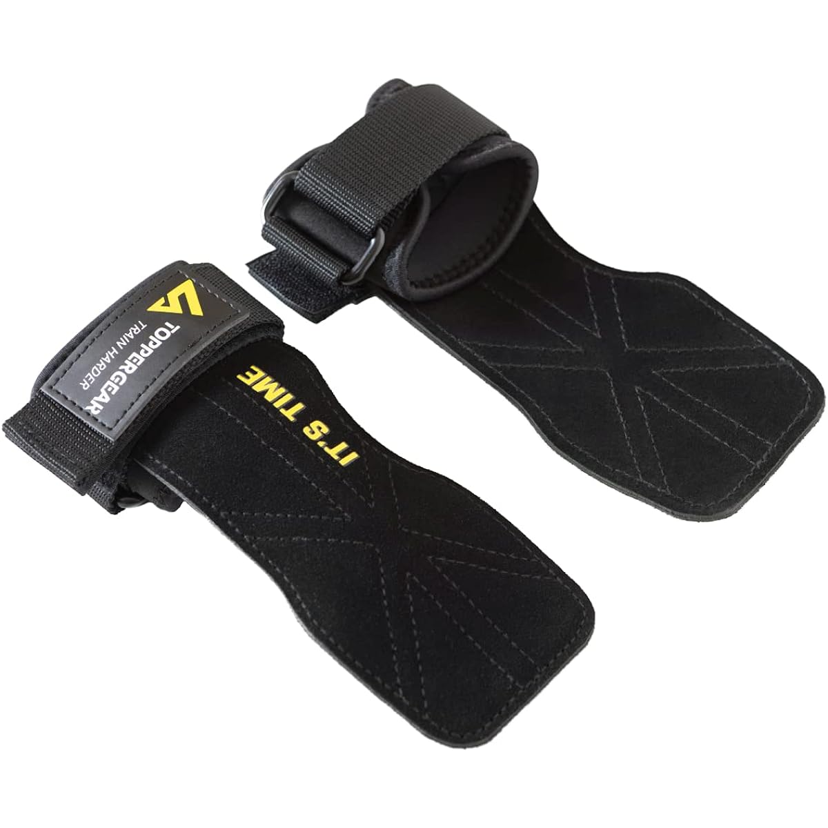 TOPPERGEAR Power Grip Genuine Leather Weight Lifting Grip