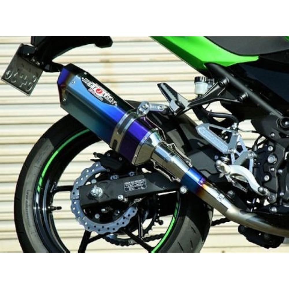 BEET Slip-on Muffler Nasato Evolution Type 2 Blue Titanium 18 Ninja400/19 Z400/22 Ninja400/22 Z400 0228-KE4-BL