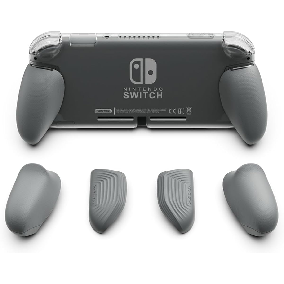 Skull & Co. GripCase Lite for Nintendo SWITCH Lite Grip cover for Switch Lite Compatible with hands of all sizes Ergonomic Precision lightweight design Easy to install Anti-slip Easy to grip Many grip covers to choose from "Single item - Gray"