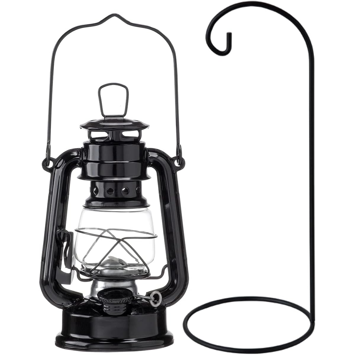 Kameyama Candle Oil Lantern Mini Black & Lantern Stand Black (SJ5740010BK & 75440000BK)