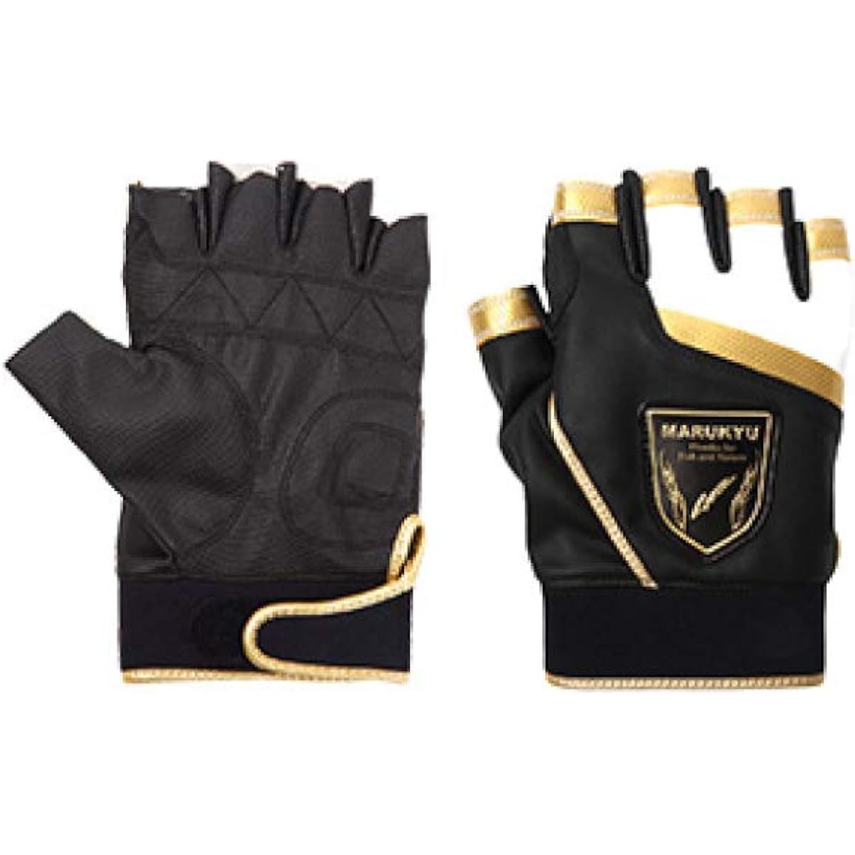 Marukyu TR-01 Fishing Gloves 5-Cut 3L Black/Gold