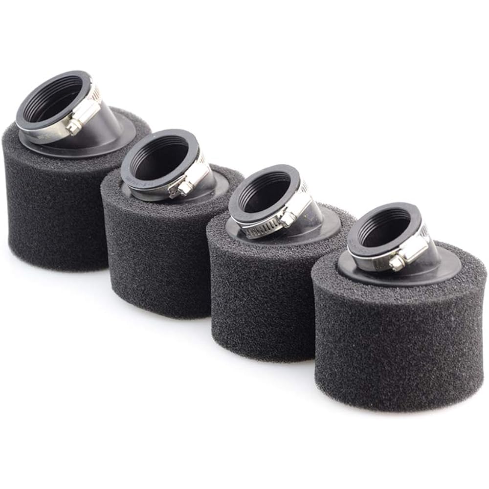 GOOFIT 35 38 42 48mm 4 Piece Bent Angle Foam Air Filter Pod Racing Motorcycle Scooter Bike Dirt Pit ATV