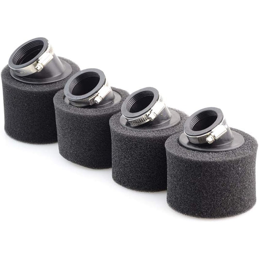 GOOFIT 35 38 42 48mm 4 Piece Bent Angle Foam Air Filter Pod Racing Motorcycle Scooter Bike Dirt Pit ATV