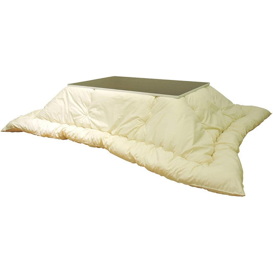 Washable Kotatsu Futon, Rectangular, Extra Large, Dust Mite Resistant, Single Comforter, Ivory, 205 x 285cm, Made in Japan, Teijin Mighty Top II, Philcare, Washable