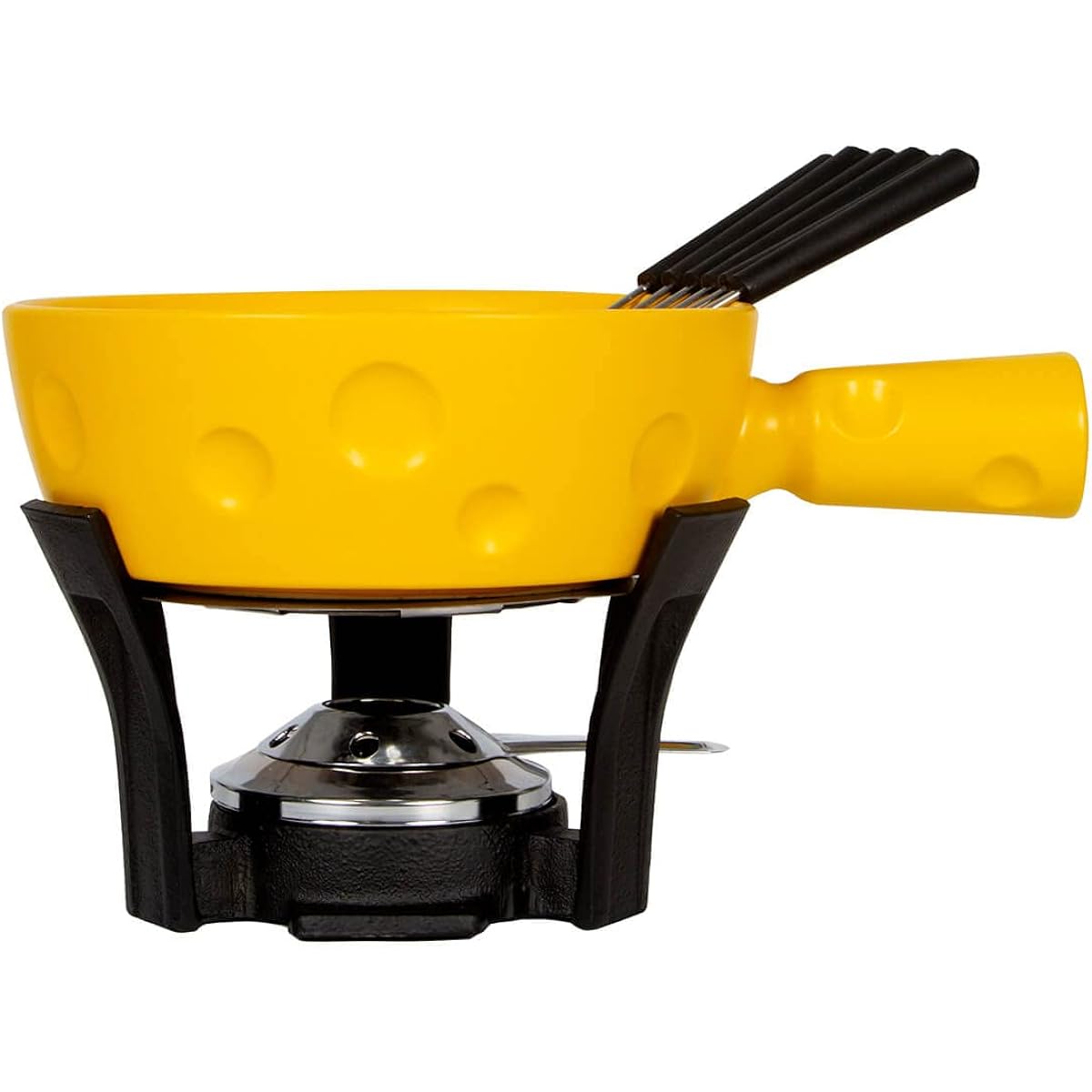 BOSKA Fondue Pot Yellow 312x213x186 mm 1L Fondue Set Super Cheesy 853512