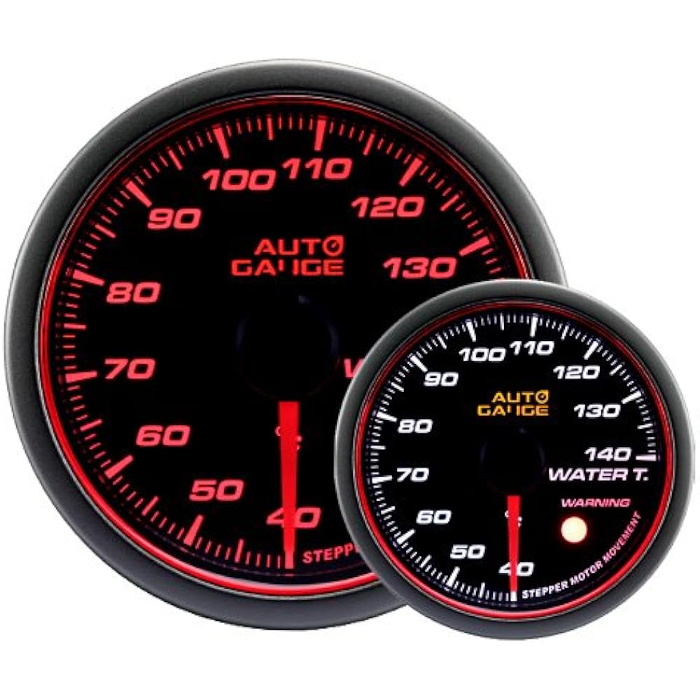 Auto Gauge Japanese Motor 52mm Water Temperature Gauge 2 Color Backlight Angel Ring 458 Series