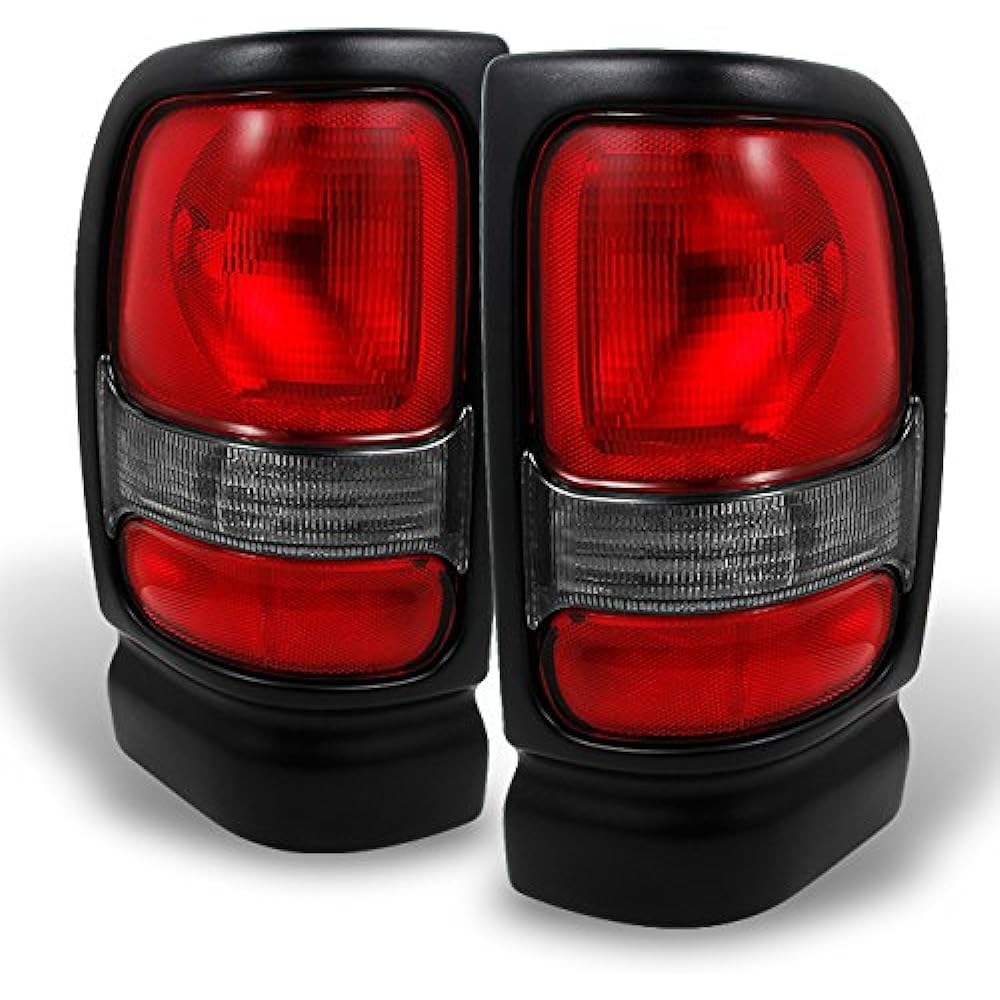 DODGE RAM 1500/2500/3500 Pickup track red clear tail light brake lamp replacement pair left+right