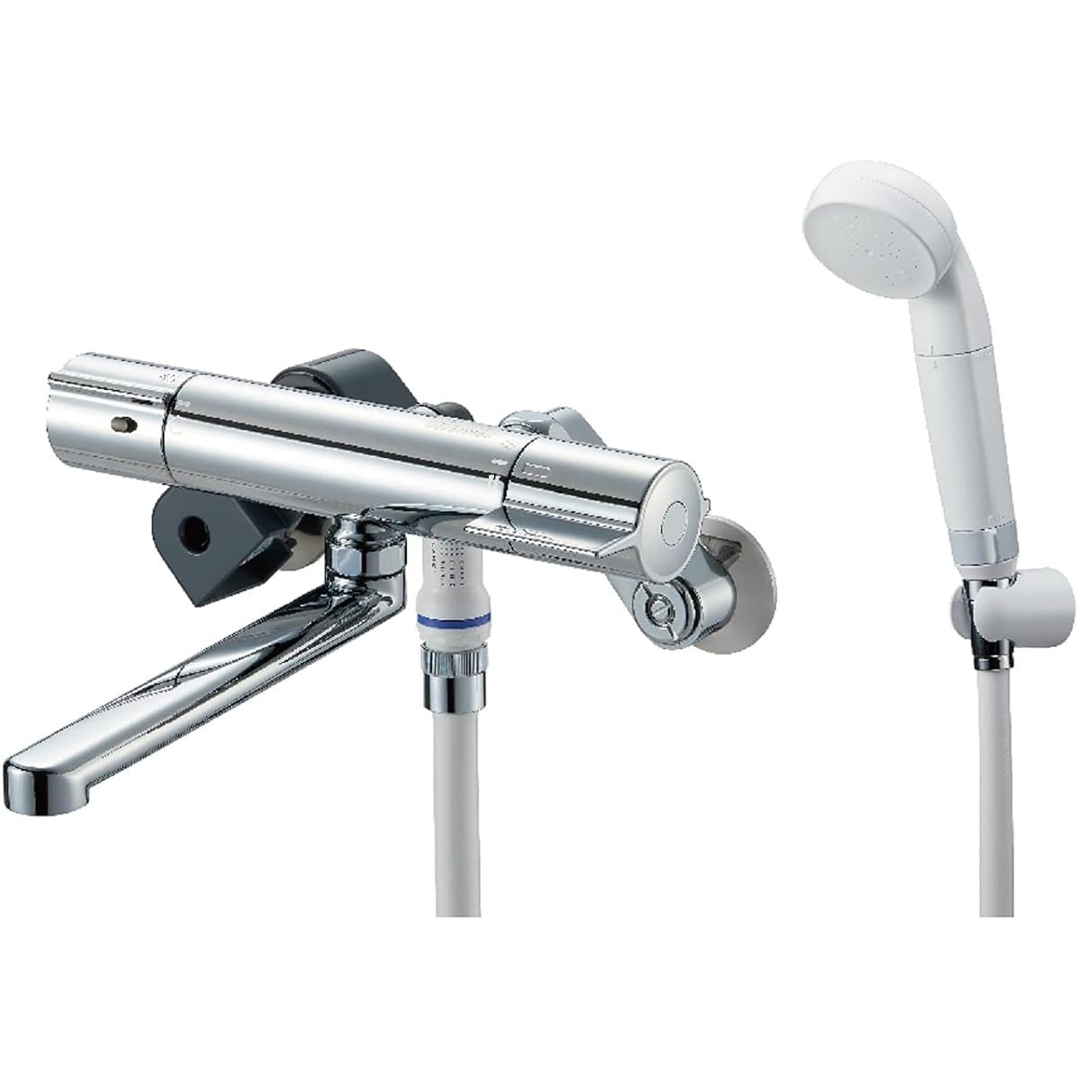 SANEI Thermo Shower Mixing Faucet, Water Purification Switching, Ultra Fine Bubble Generation, All Plated, SK18CS76-13