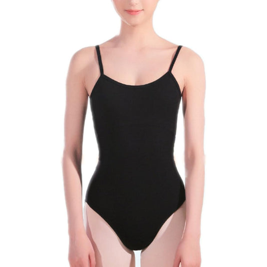 (Little Thing) Little Thing Junior & Adult Camisole (Shoulder Strap) Ballet Leotard, Cotton, Lined, Beautiful Back, No Skirt, For Practice Wear or Lesson Wear, 150-175cm, Black