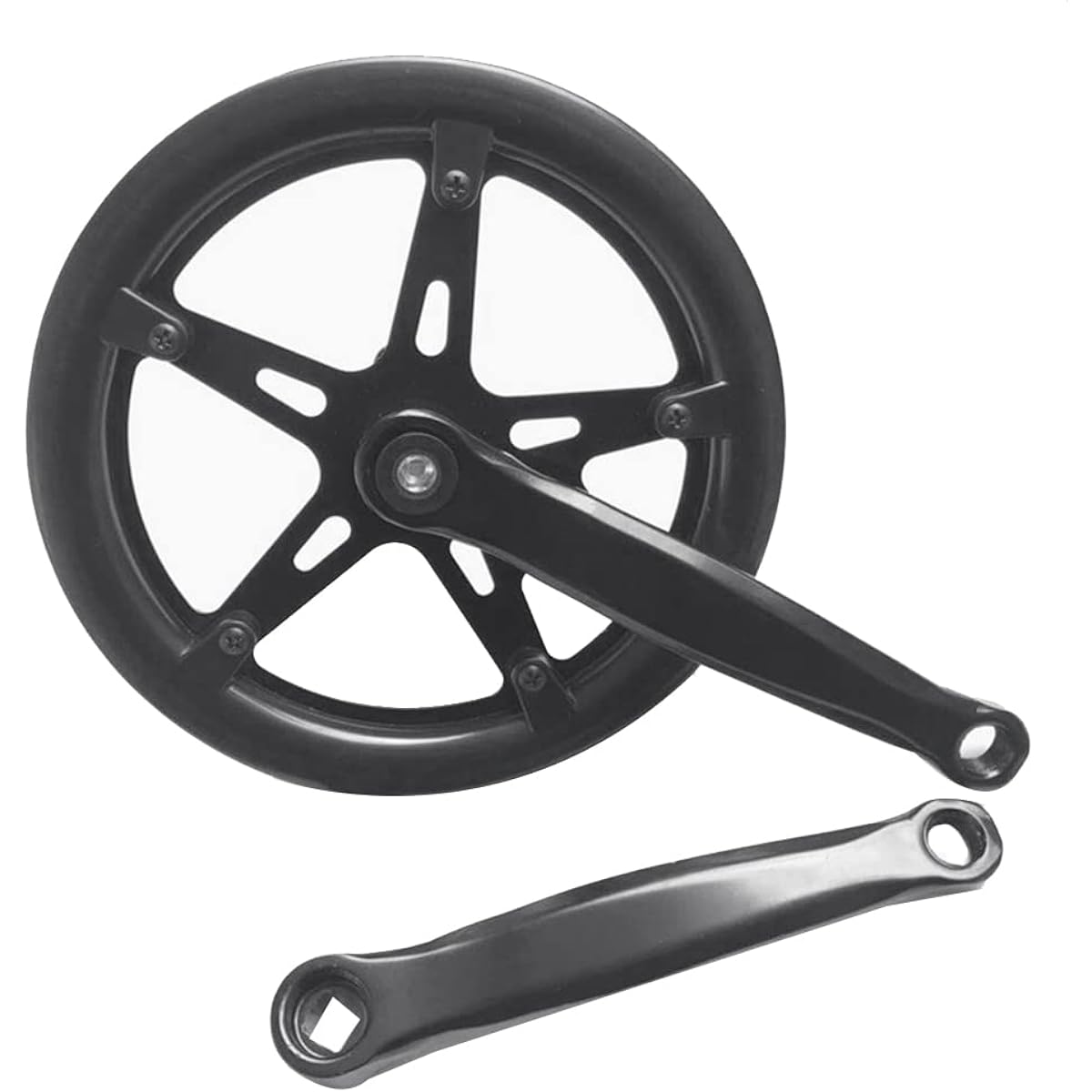 Buerjia 46T Road Bike Crankset Single Speed 170Mm Bicycle Crankset Hollow Tooth Plate Bike Crankset Sprocket Bike Accessories