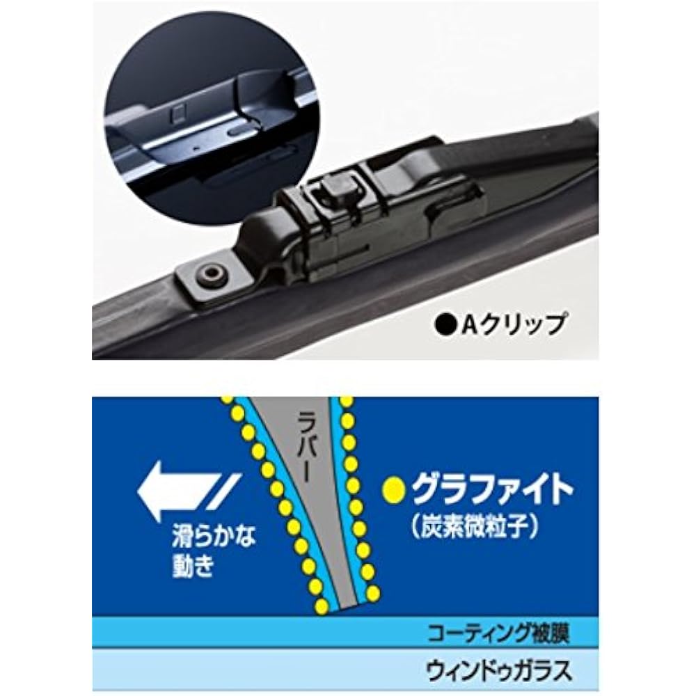 NWB (N Double B) Graphite Aero Slim Compatible Snow Wiper 600mm AS60W