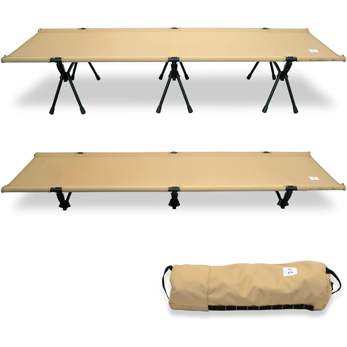 HOTEL CAMPS 2WAY Folding Camp Cot Lightweight Quiet Design High/Low Switching Load Capacity 150kg