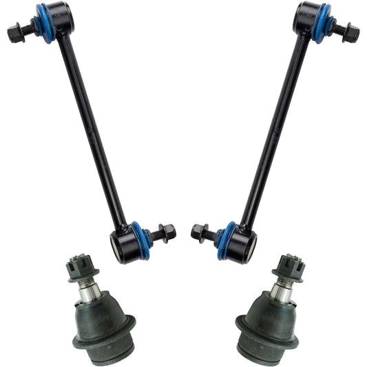 TRQ Front Ball Joint Joint Swaver Suspension Kit 4 Points Set 2010-2013 For Ford Transit Connect Ban