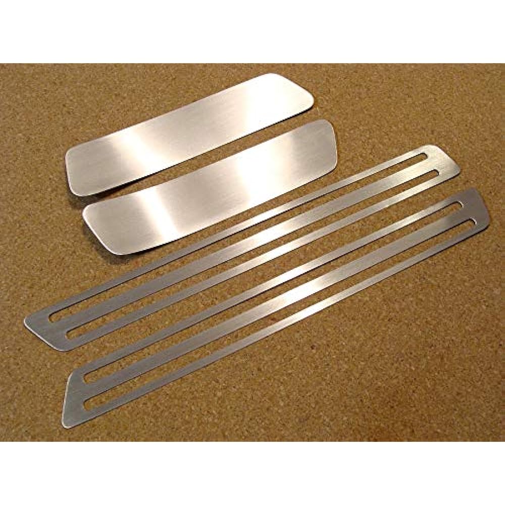 Daihatsu Copen L880K Scuff Plate, Aluminum Panel, Hairline Finish, Aluminum, Set of 4