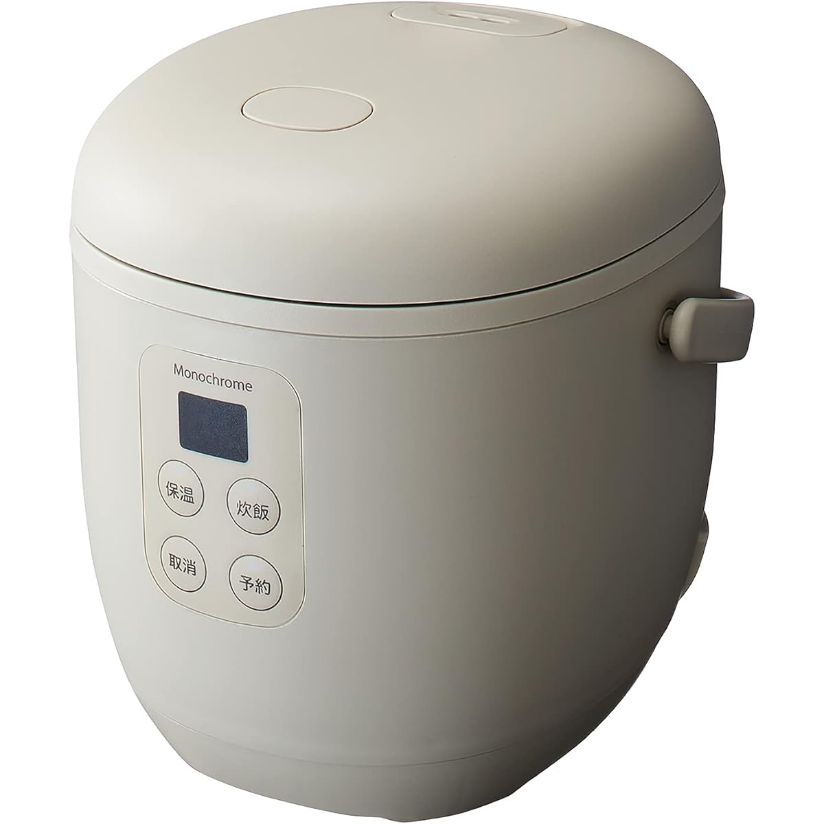 Koizumi Monochrome Small Rice Cooker Rice Cooker Mini Cooks rice for 1 cup for about 20 minutes, Timer reservation for 1-12 hours, Keeps warm for up to 3 hours, Washable inner lid, Beige (0.5-1.5 cups) MSC-1551/W