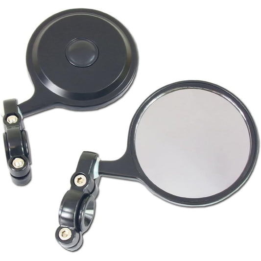 General-purpose round ball joint bar end mirror, secure viewing angle, convex mirror, left and right set