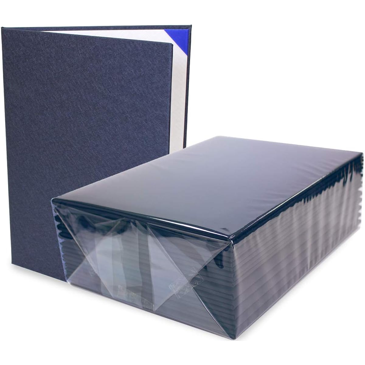 Great value [Set of 10] Issou Original Award File Certificate Holder BL281 [Dark Blue] Cloth Cloth Style A4