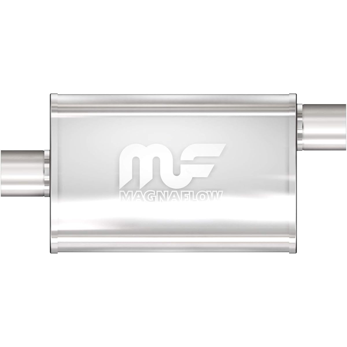 Magnaflow Performance Exhaust Muffler 11226: 2.5 inch/2.5 inch Inlet/Outlet 4x9x14 inch ellipse Steel Steel Satin finish
