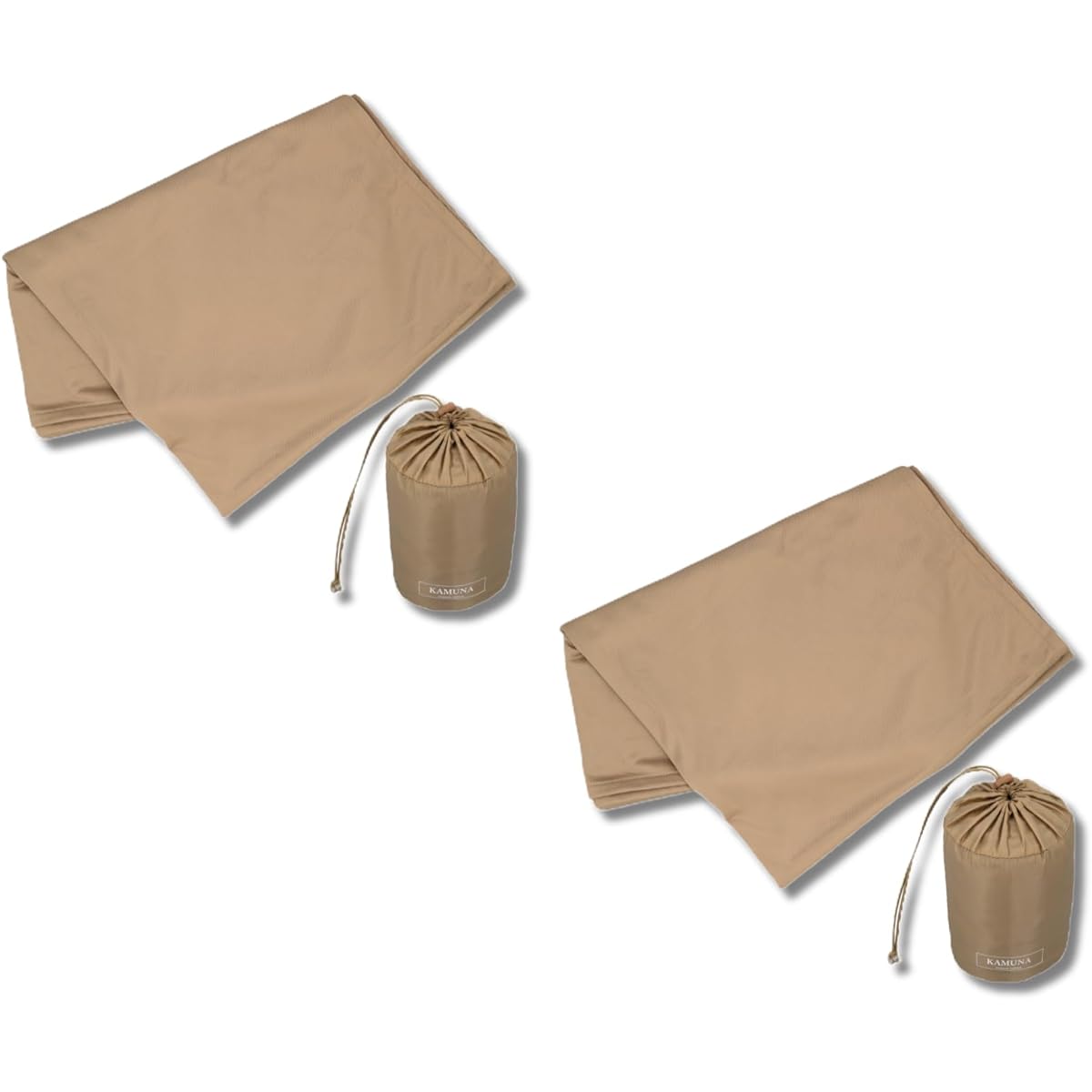 KAMUNA Blanket 100 x 140cm Compact Portable Disaster Prevention Travel (Sand x 2)