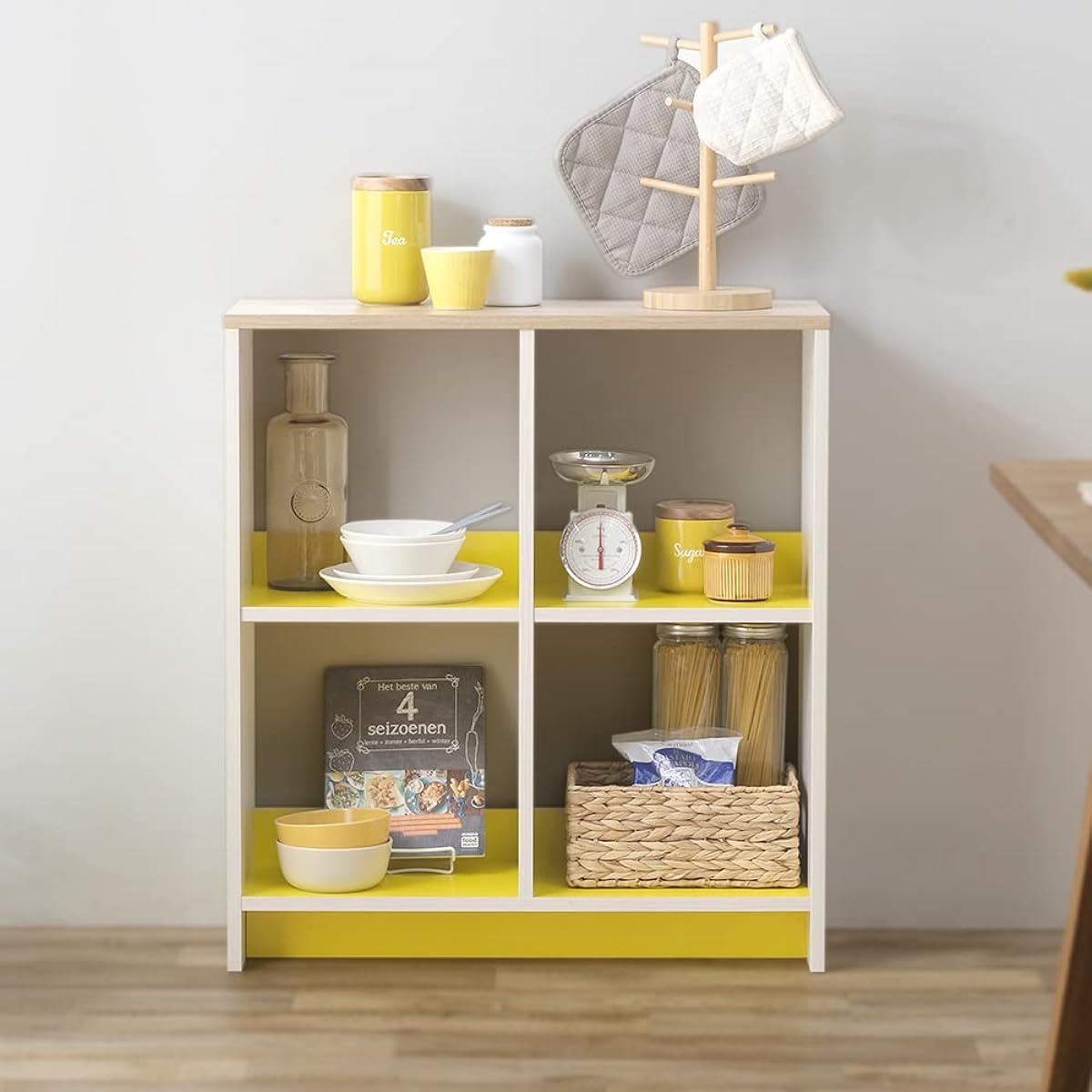 Iris Ohyama Shelf Bookshelf Rack Open Rack Wood Open Shelf WOS-4 Winnie the Pooh