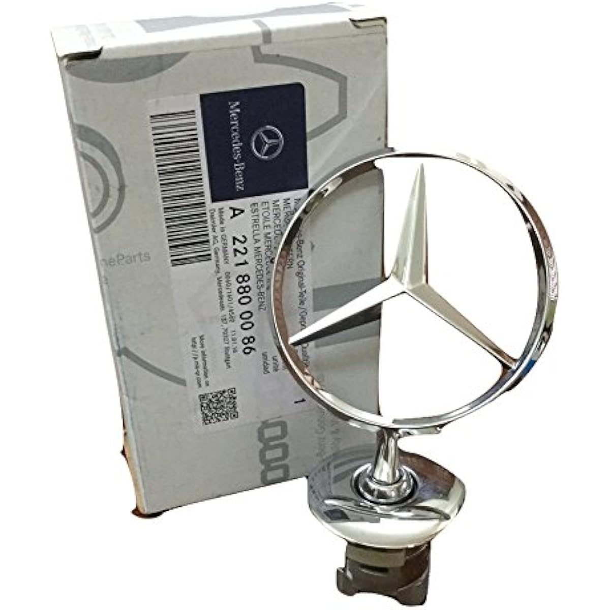 Genuine Mercedes-Benz W221 W211 W212 W204 Hood Hood Mascot 2218800086
