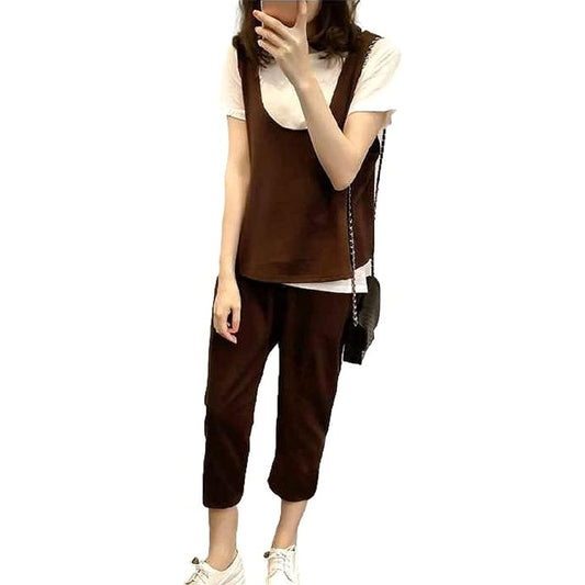 [1/2style] [Nibun Noichi Style] Top and bottom 3-piece set up vest suit large women's M-XXL