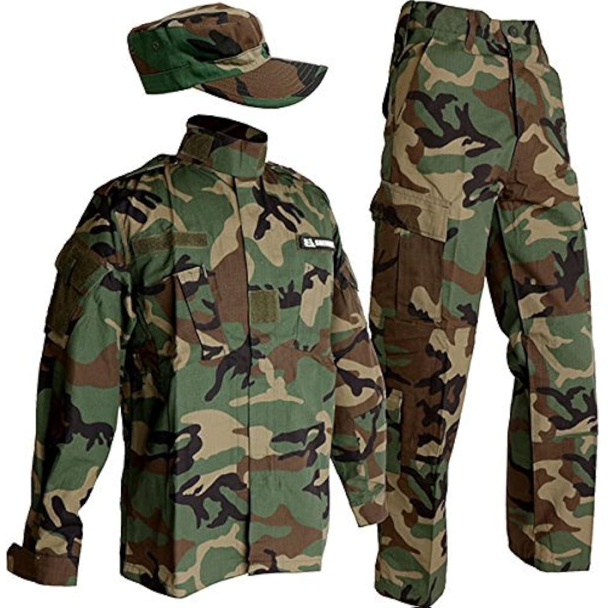Camouflage top and bottom/patrol cap set Woodland US size M bdu-wl01-M [parallel import goods]