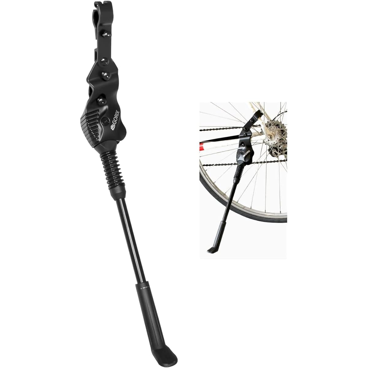 GORIX Kickstand Bicycle Stability Adjustable Stand (GX-ST951) Compatible with 20" to 28" 700C Aluminum Lightweight Easy Installation [Side Stand, Cross Bike, Road Bike, MTB, Mini Velo, etc.]