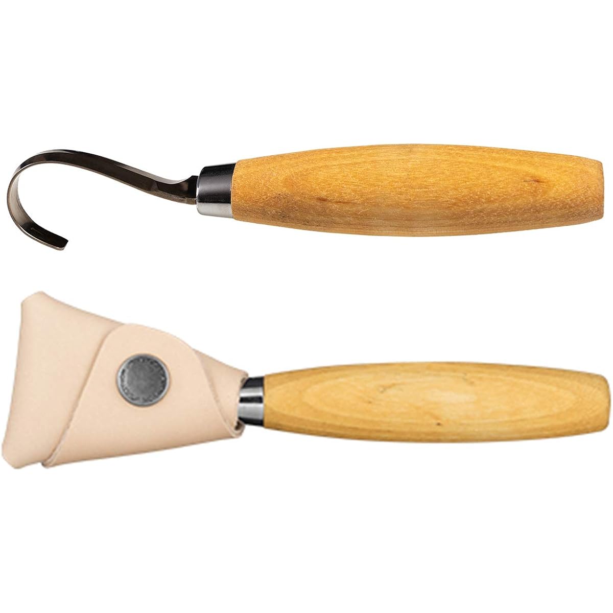 Morakniv Hook Knife 164 Light Stainless Steel Woodworking Knife Craft Knife (Right-handed)