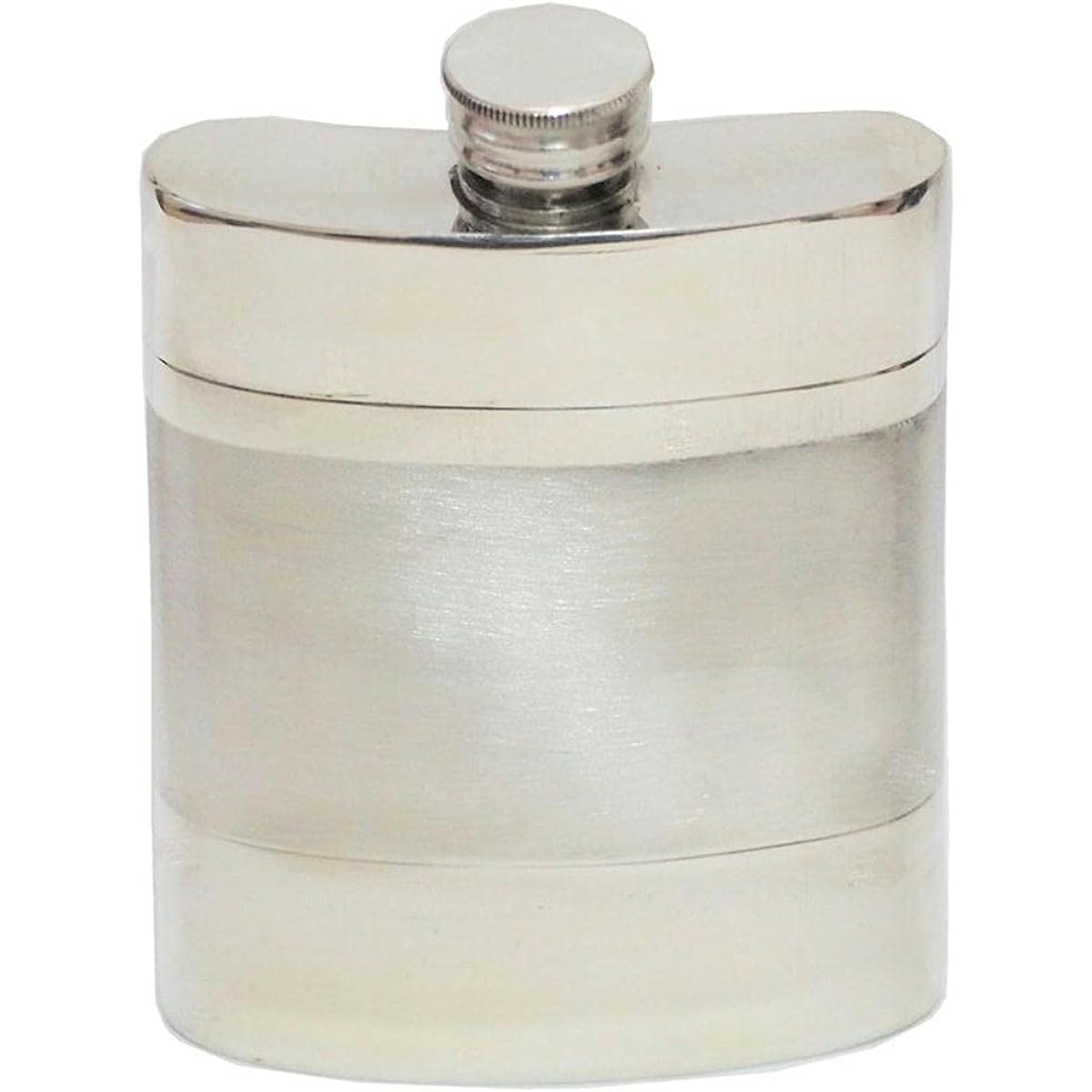 Pewter Skittles Satin Band 4oz 4oz Pinder Bros. Pewter Flask SP-079