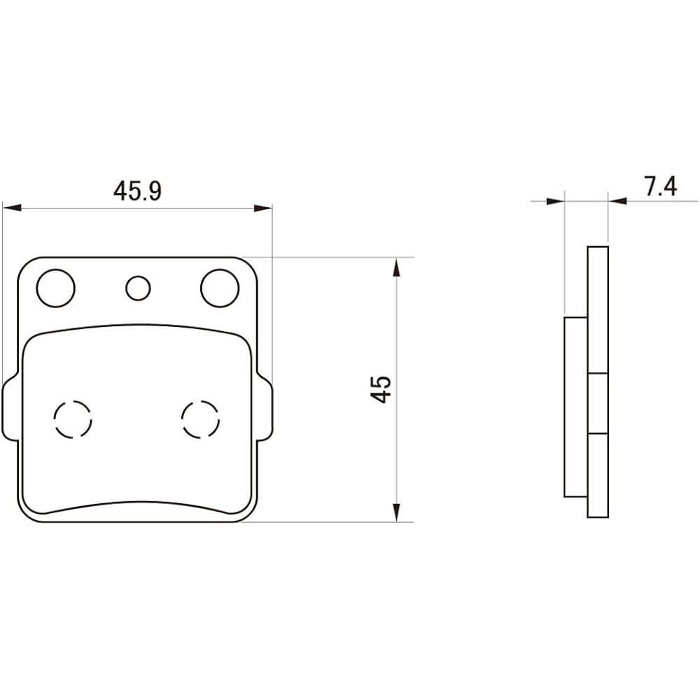 Daytona Motorcycle Brake Pad Red Pad (Semi Metal Pad) DF200E(97-00) Jebel 200(97-05) DF125E(97-00) etc. Front 79833 Thread No.:49