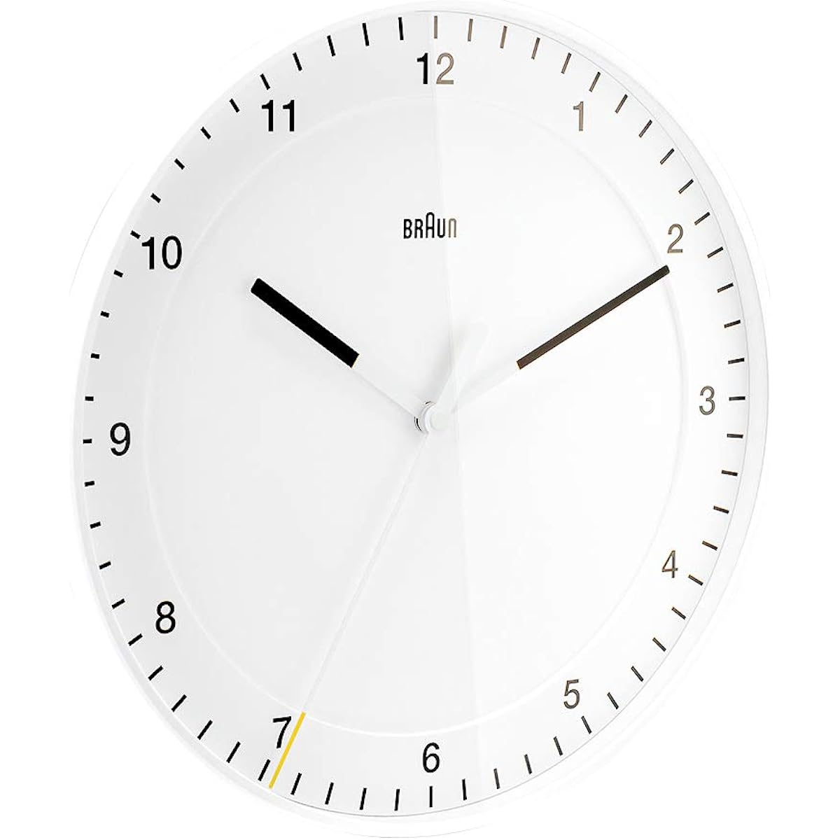 [Brown] BRAUN Clock Wall Clock BC17W White White Classic Large Analogue Wall Clock Wall Clock Analogue Brand Interior [Parallel Import]