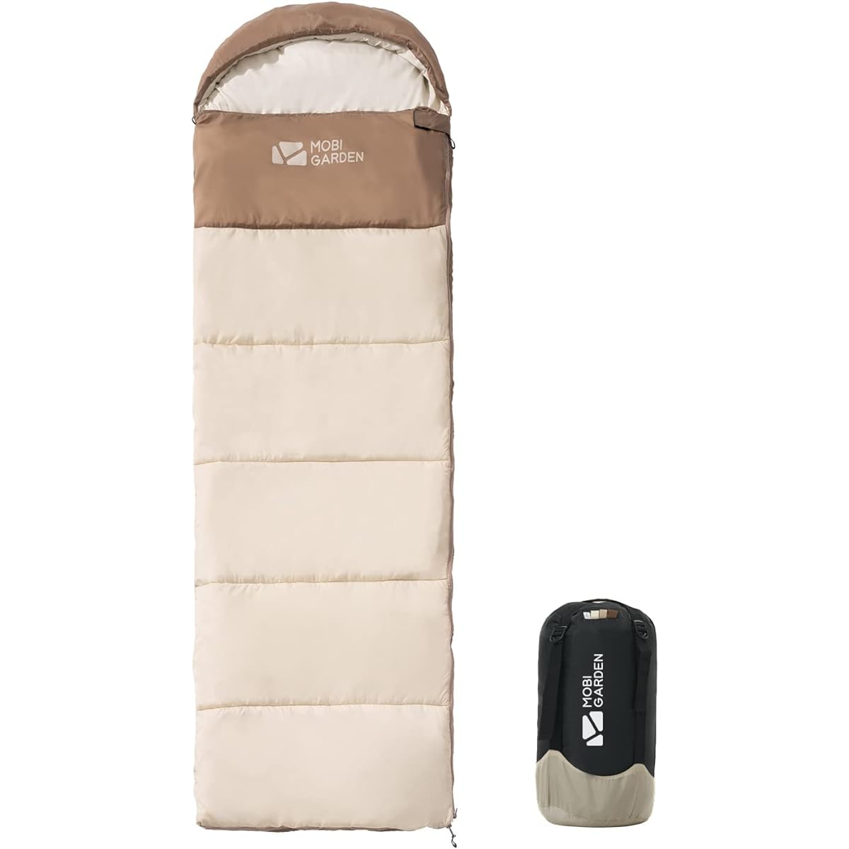 MOBI GARDEN Envelope Type Sleeping Bag, Sleeping Bag, Connectable, Compact, Comfortable, Water Repellent, 3 Seasons, Applicable to 8~17 degrees, Outdoor, Camping, Indoor, Sleeping in the Car, Disaster Prevention, Washable, Storage Bag Included (1.4KG/1.8
