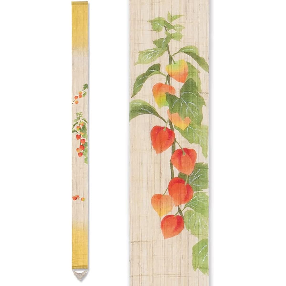 Thin tapestry "Hozuki" 100% linen hand-dyed interior tapestry wall hanging summer