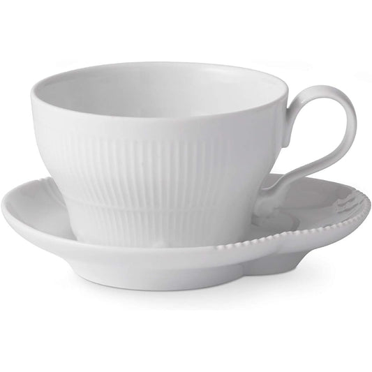 [Regular Imported Product] Royal Copenhagen White Elements Cup & Saucer 260ml Wedding Gift 1026456
