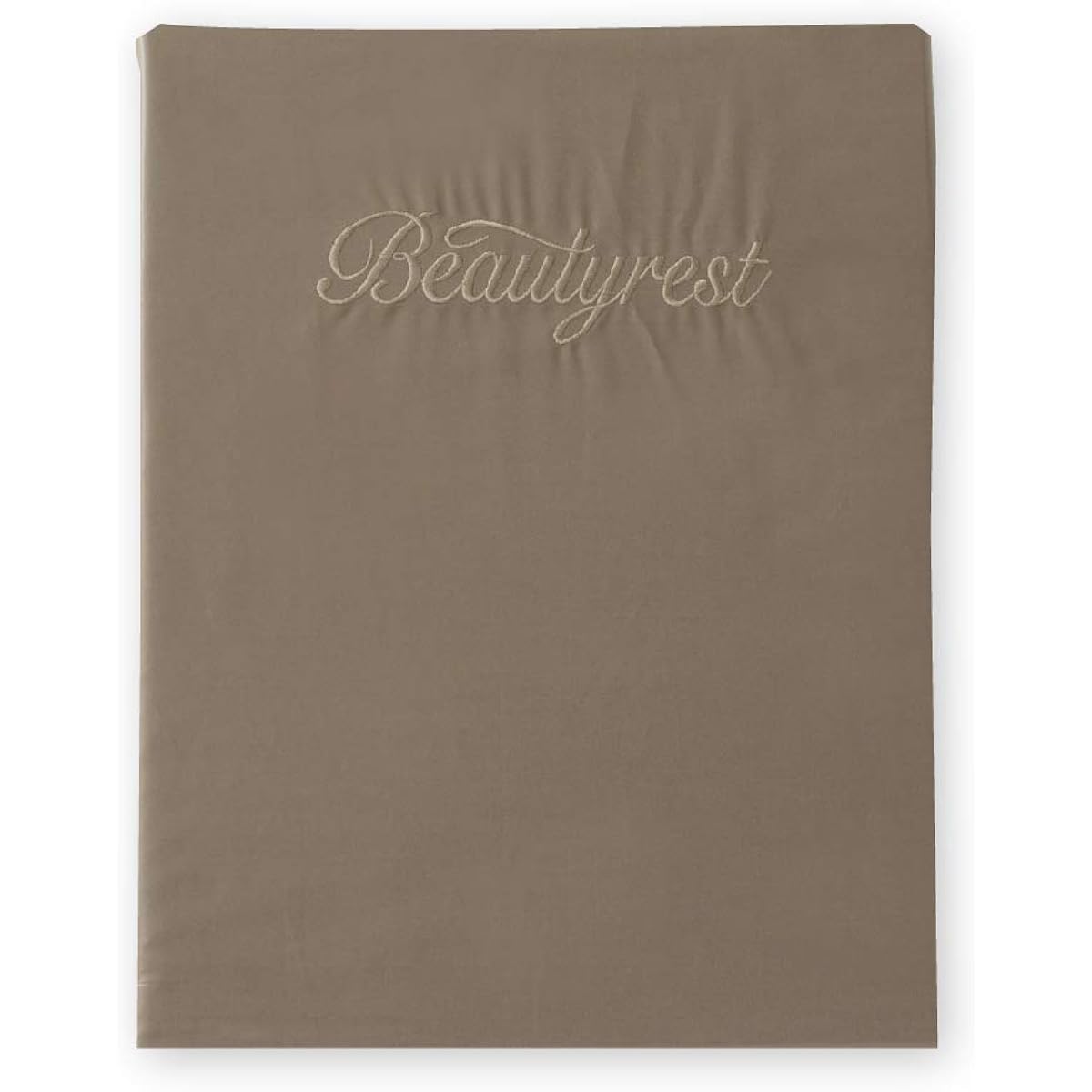 Simmons Genuine Fitted Sheet Single Basic Cotton 100cm x 200cm x Depth 35cm Brown Color LB0803
