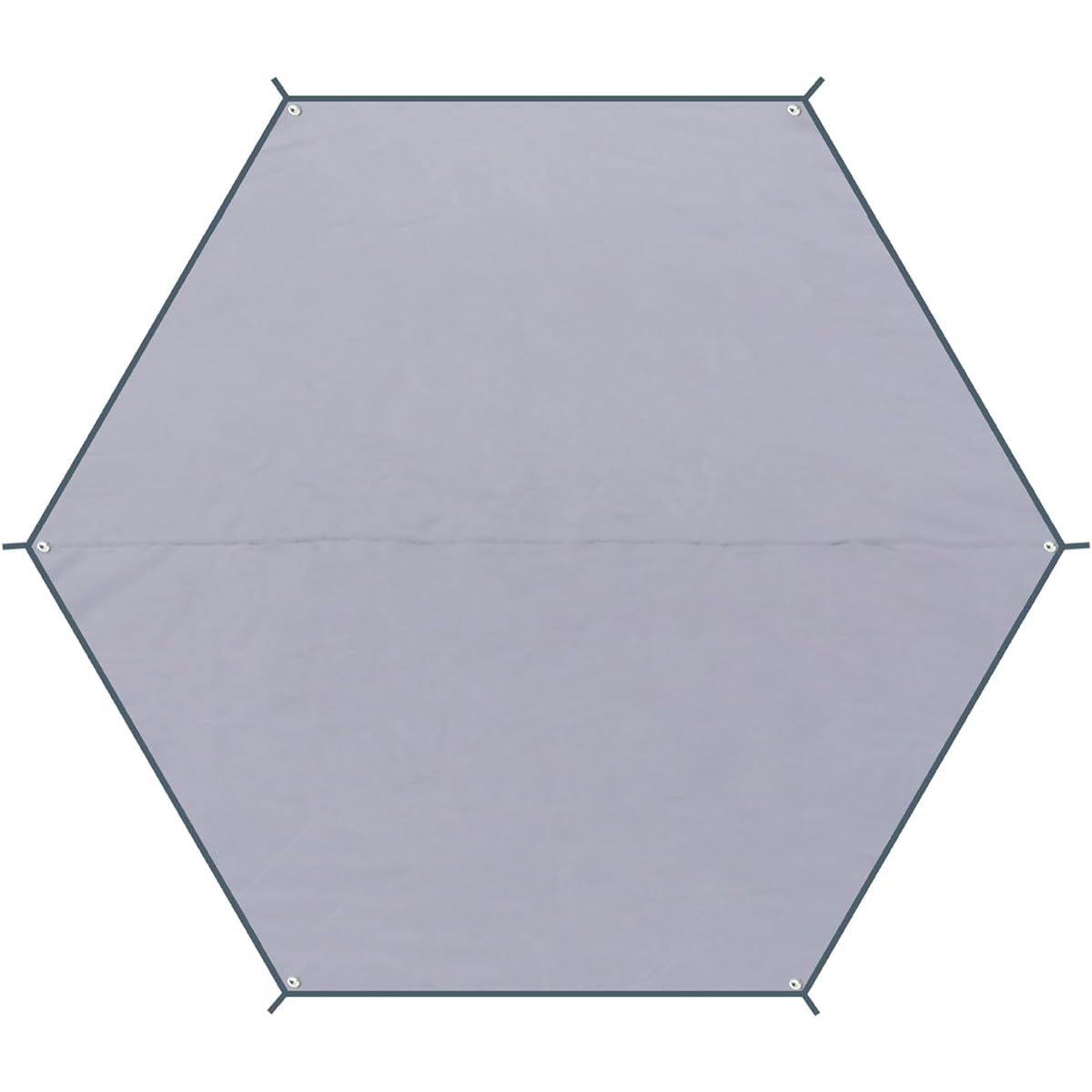 Azarxis Tarp, Hexagonal Ground Sheet, Tent Sheet, Leisure Sheet, Awning, Waterproof, Durable, Multifunctional, Portable, Storage Bag Included (Gray, L)